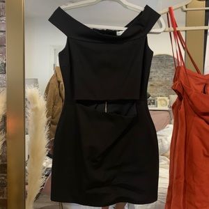 Bec and bridge mini safari cocktail dress, black